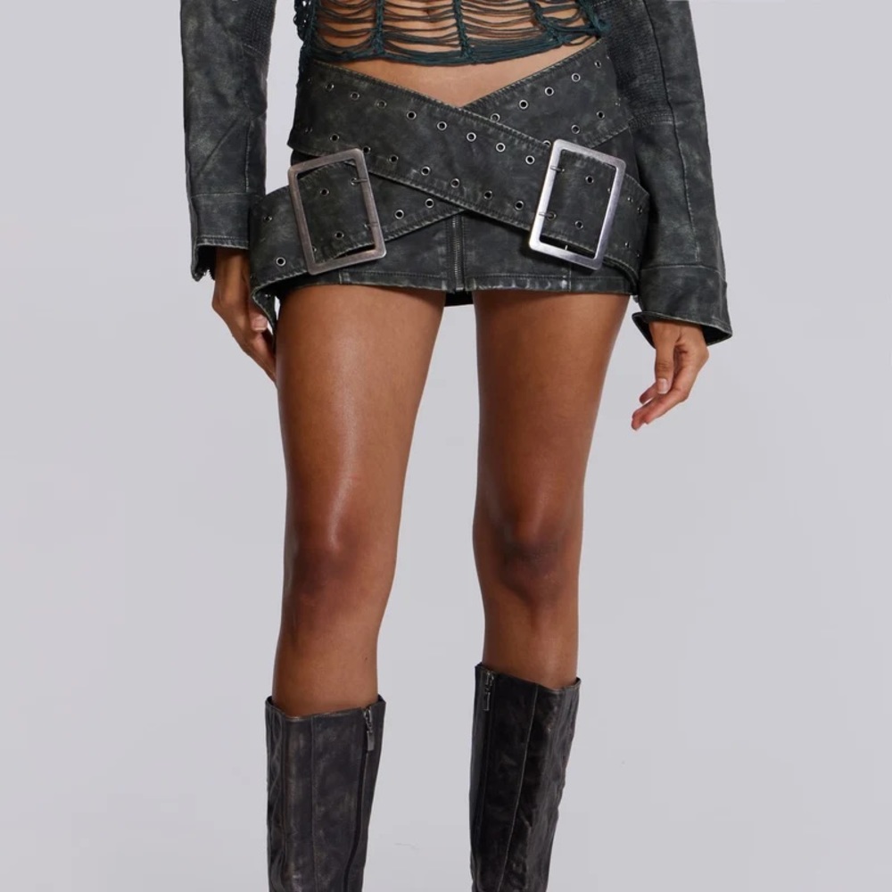 NWT Jaded London Assassin Micro Mini Skirt Charcoal